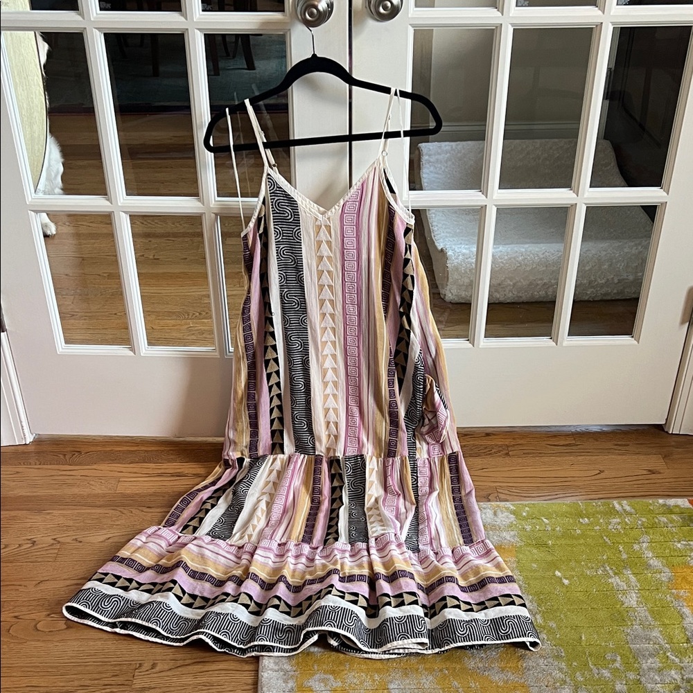 Elan Pink and Black Patterned Maxi Dress